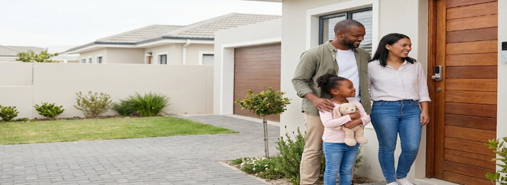 home security showing a smart door lock 